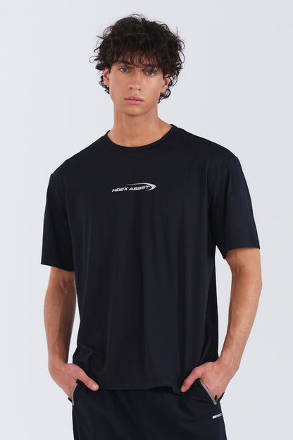 HDEX Baju Korea Olahraga Assist Core Short Sleeve Black Pria Fitness
