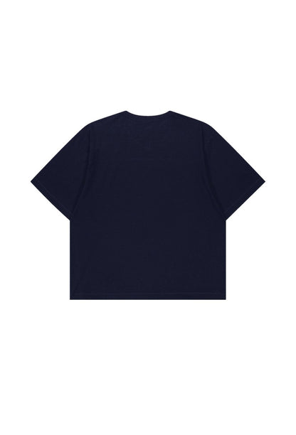 HDEX Baju Korea Olahraga Core Combi Sorona Mesh Short Sleeve Navy