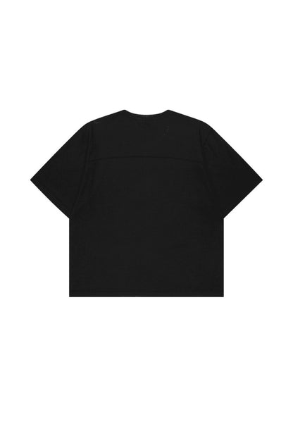 HDEX Baju Korea Olahraga Core Combi Sorona Mesh Short Sleeve Black