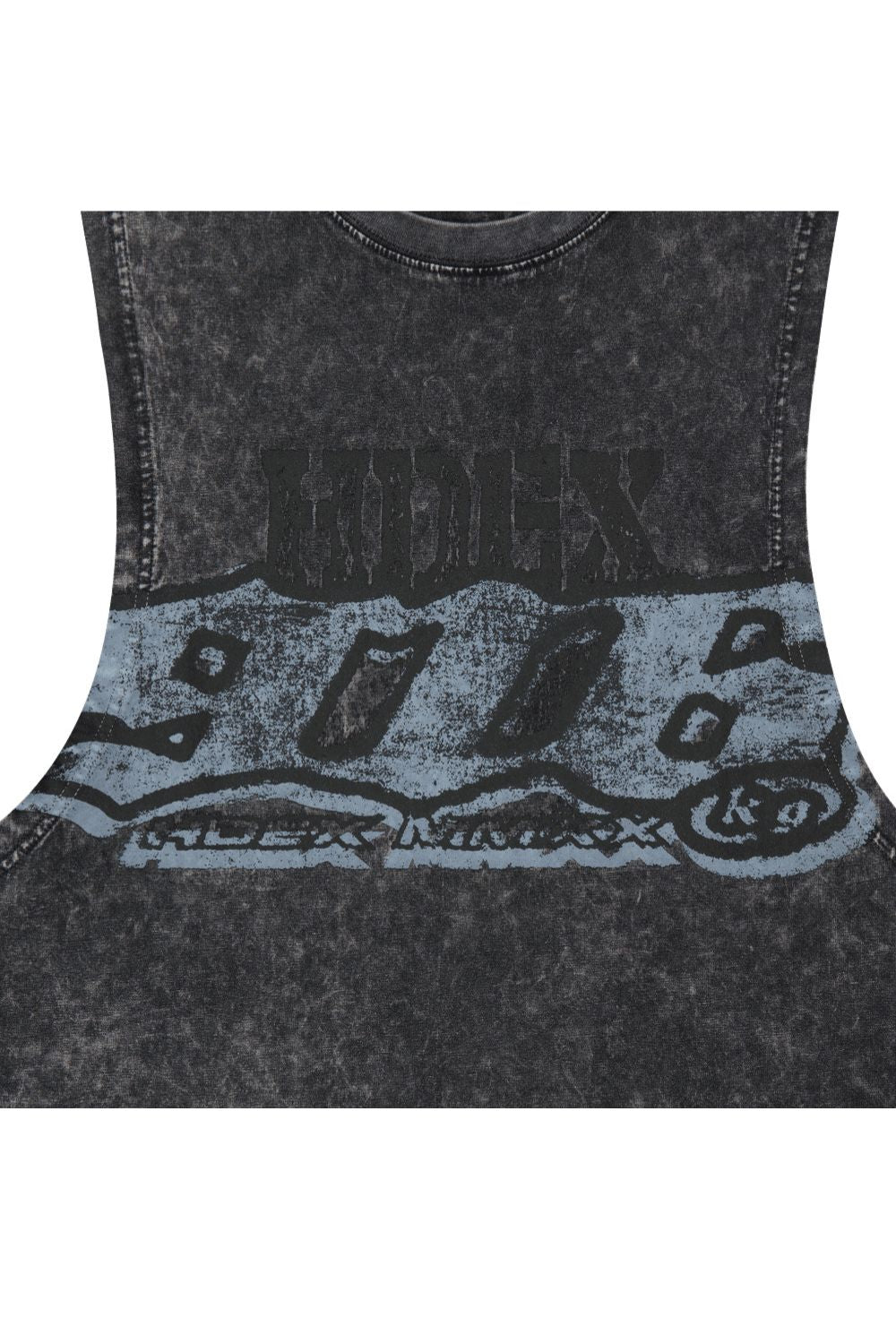 HDEX Baju Korea Olahraga Core Combi Faded Washing Sleeveless Charcoal Pria Fitness