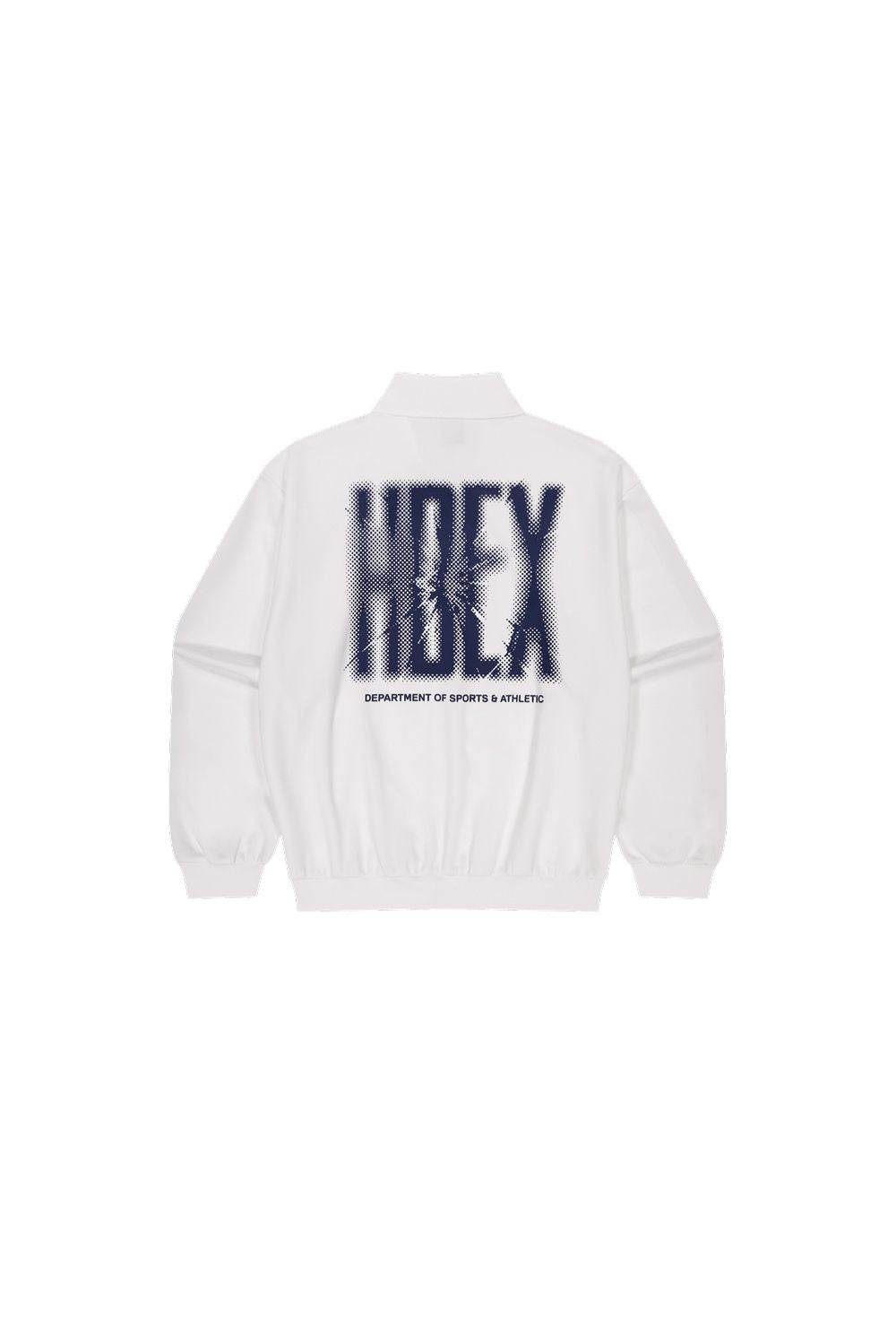 HDEX Baju Korea Olahraga Crack Printed Track Jacket White Pria Fitness