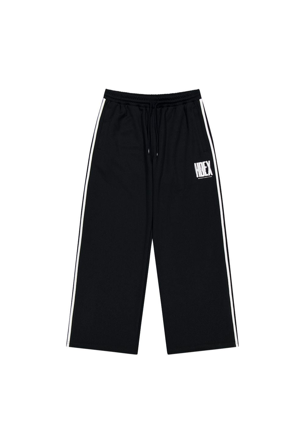 HDEX Celana Korea Olahraga Crack Printed Track Pants Black Pria Fitness