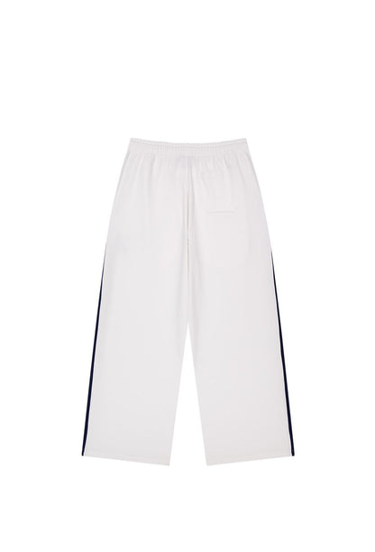 HDEX Celana Korea Olahraga Crack Printed Track Pants White Pria Fitness