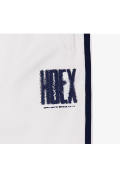 HDEX Celana Korea Olahraga Crack Printed Track Pants White Pria Fitness