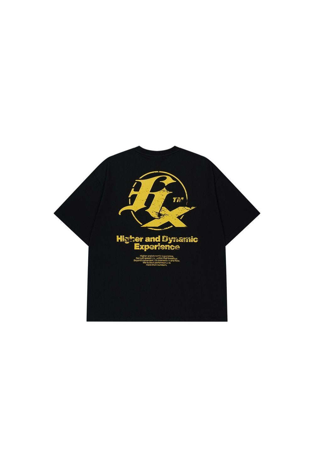 HDEX Baju Korea Olahraga HX Back Logo Short Sleeve Black Pria Fitness