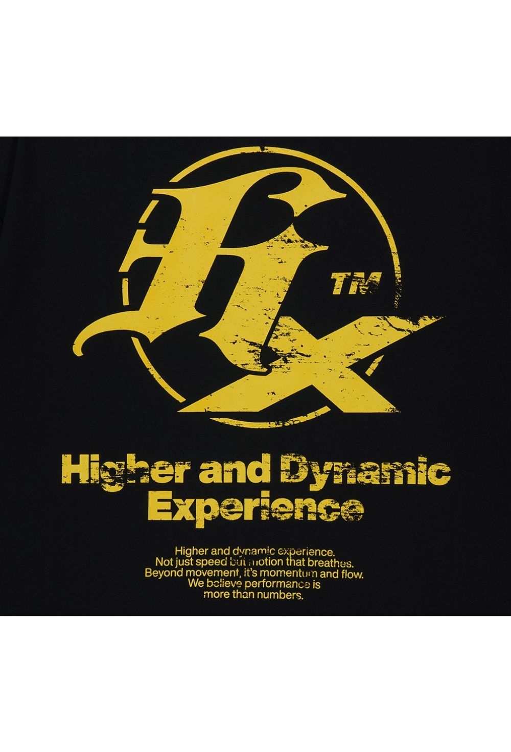 HDEX Baju Korea Olahraga HX Back Logo Short Sleeve Black Pria Fitness