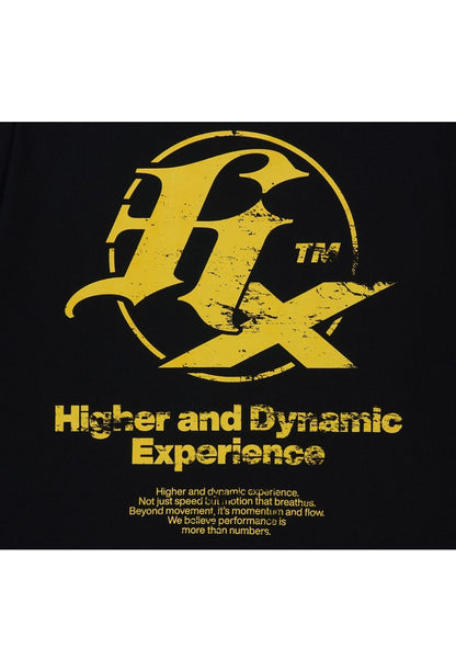 HDEX Baju Korea Olahraga HX Back Logo Short Sleeve Black Pria Fitness