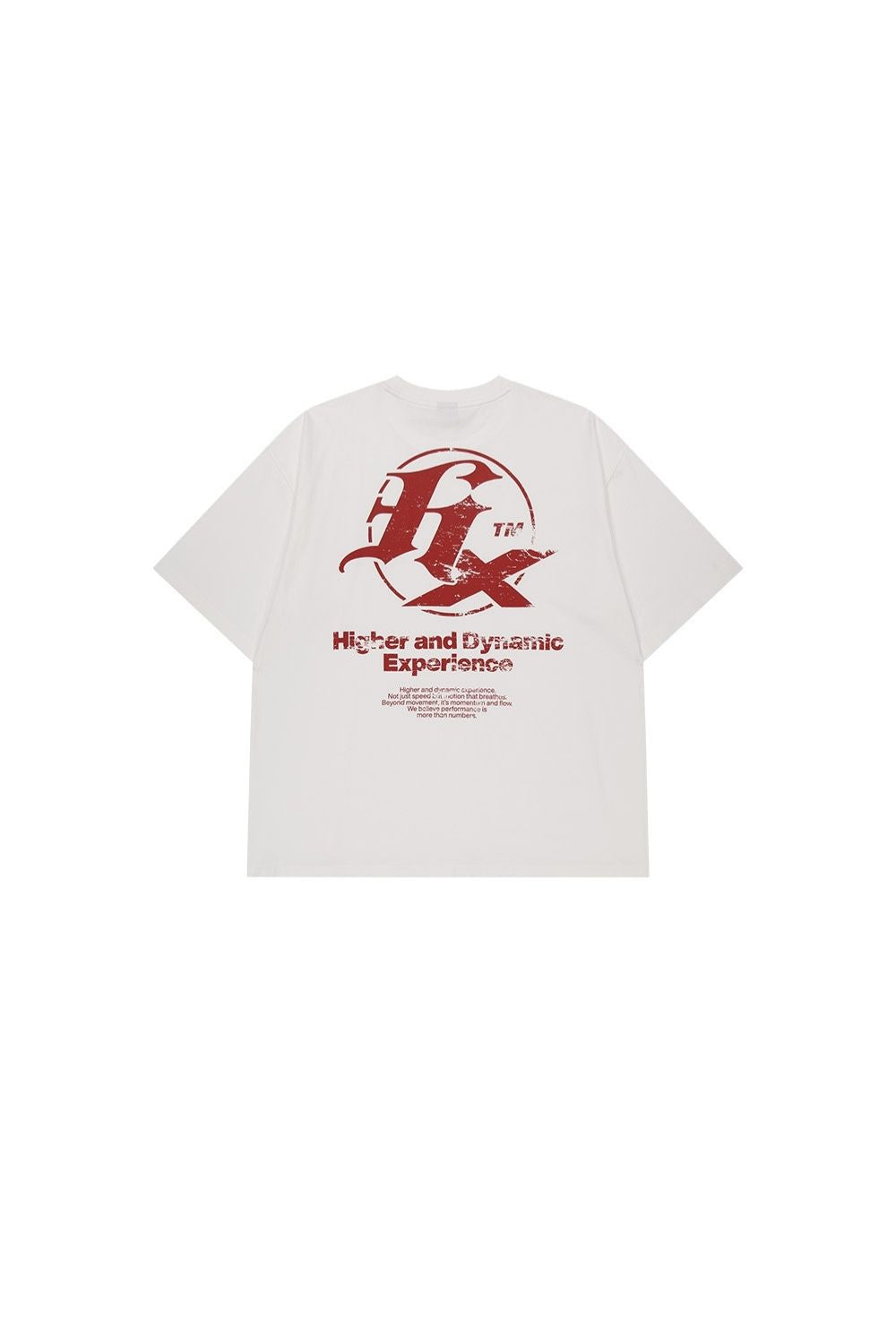 HDEX Baju Korea Olahraga HX Back Logo Short Sleeve White Pria Fitness