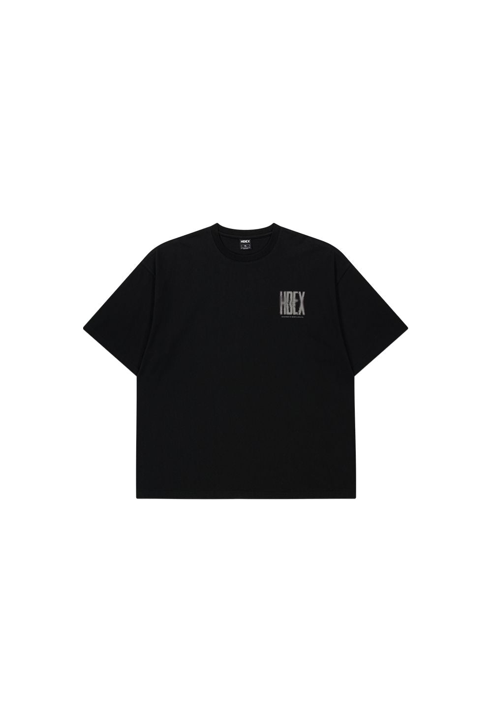 HDEX Baju Korea Olahraga Crack Printed Short Sleeve Black Pria Fitness