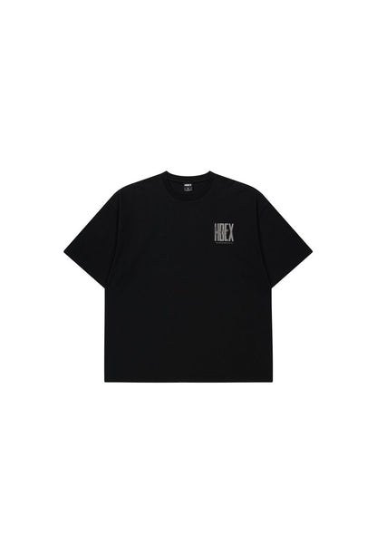 HDEX Baju Korea Olahraga Crack Printed Short Sleeve Black Pria Fitness