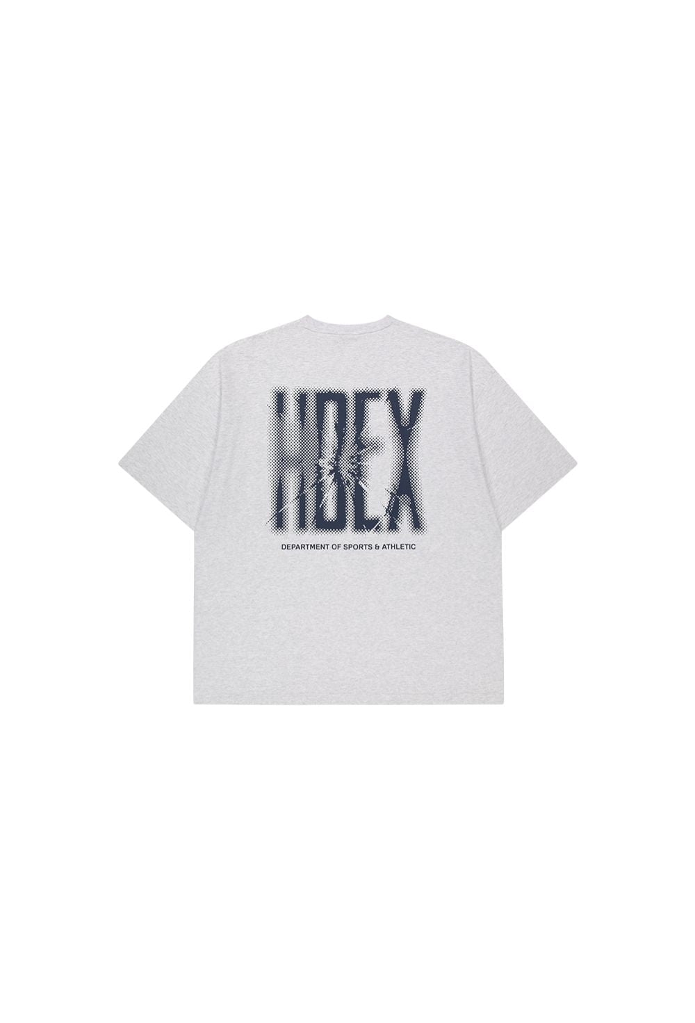 HDEX Baju Korea Olahraga Crack Printed Short Sleeve Melange White Pria Fitness