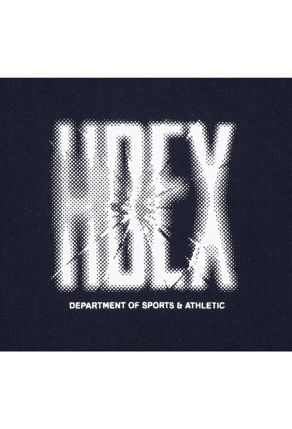 HDEX Baju Korea Olahraga Crack Printed Short Sleeve Navy Pria Fitness