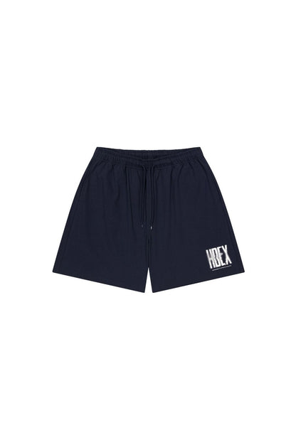HDEX Celana Korea Olahraga Crack Printed Shorts Navy Pria Fitness