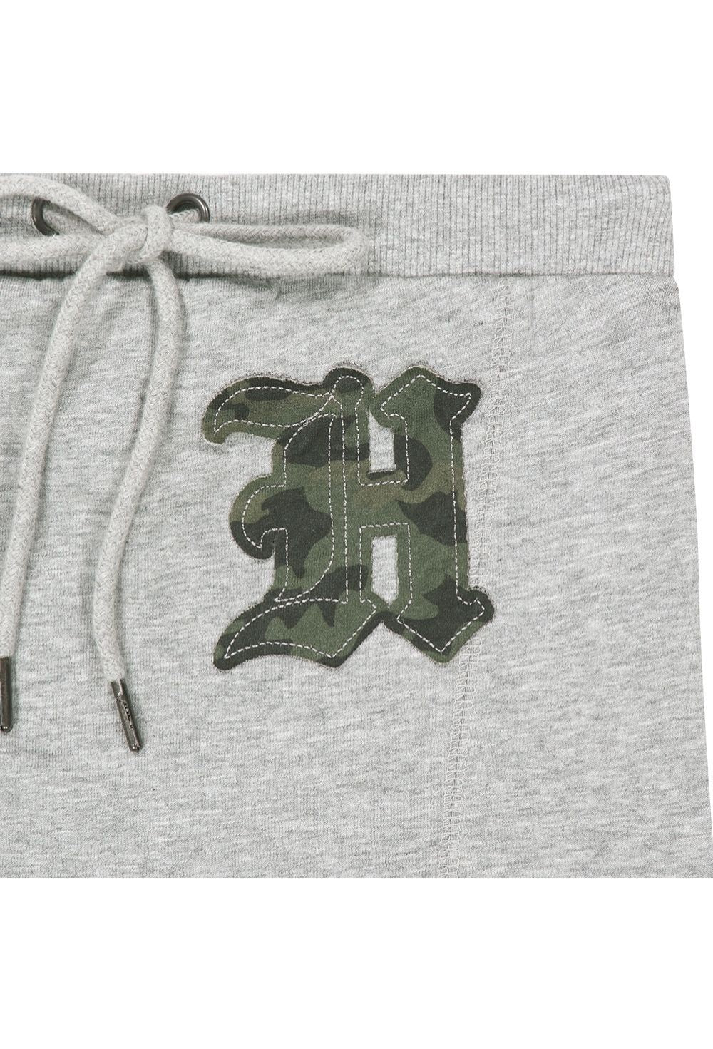 HDEX Baju Korea Olahraga Camo Applique Tube Top Melange Gray Wanita Fitness