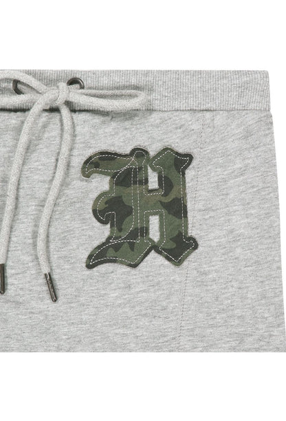 HDEX Baju Korea Olahraga Camo Applique Tube Top Melange Gray Wanita Fitness