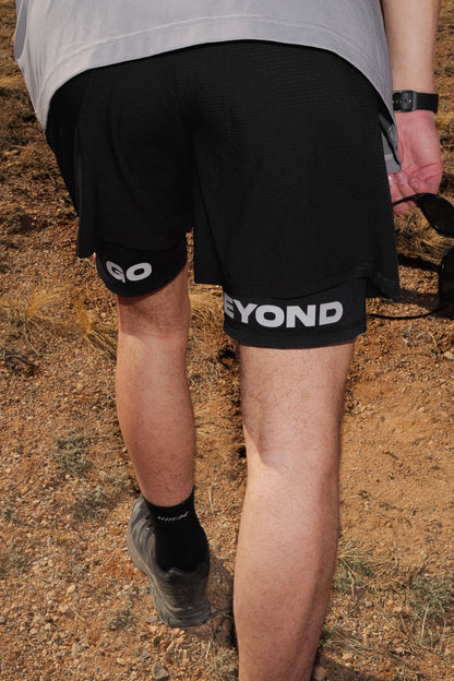 HDEX Celana Korea Olahraga Assist Mesh Mix Shorts Black Pria Fitness
