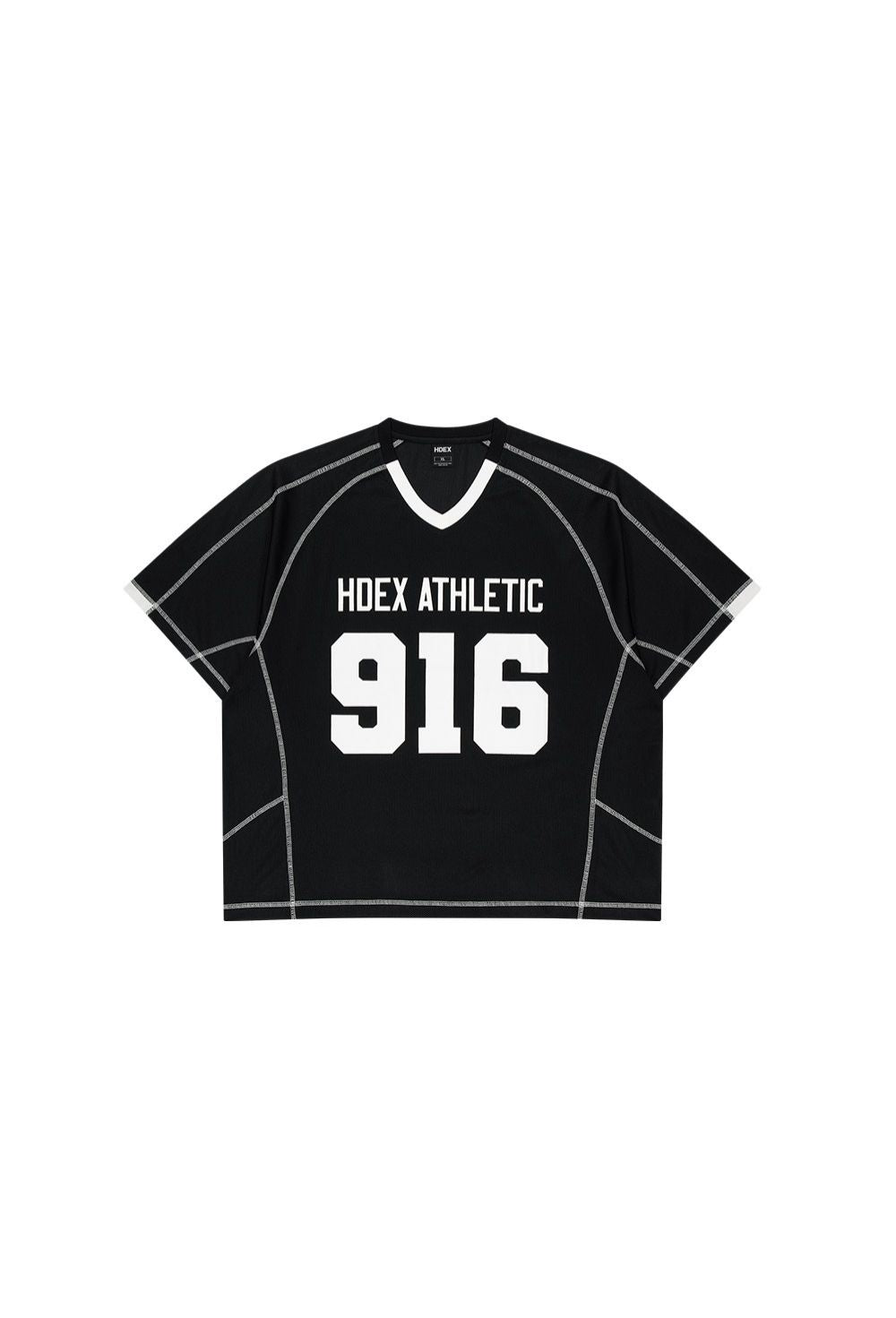 HDEX Baju Korea Olahraga 916 Giant Fit Mesh Short Sleeve Black Pria Fitness