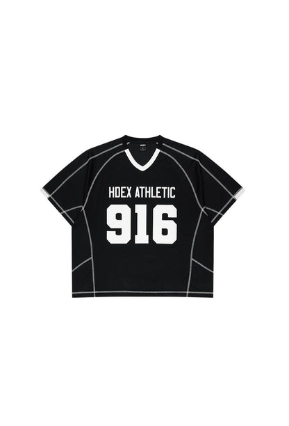 HDEX Baju Korea Olahraga 916 Giant Fit Mesh Short Sleeve Black Pria Fitness