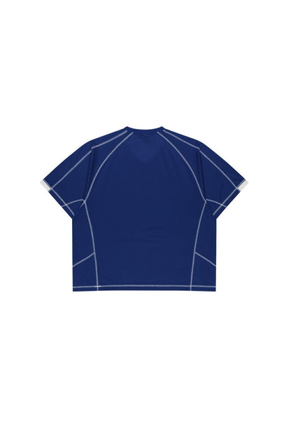 HDEX Baju Korea Olahraga 916 Giant Fit Mesh Short Sleeve Blue Pria Fitness