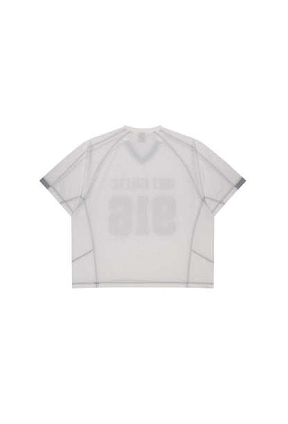 HDEX Baju Korea Olahraga 916 Giant Fit Mesh Short Sleeve White Pria Fitness