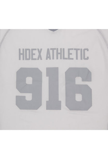 HDEX Baju Korea Olahraga 916 Giant Fit Mesh Short Sleeve White Pria Fitness