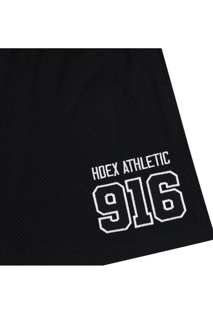 HDEX Celana Korea Olahraga 916 Solid Mesh Shorts Black Pria Fitness