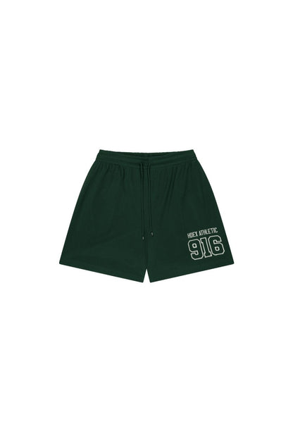 HDEX Celana Korea Olahraga 916 Solid Mesh Shorts Green Pria Fitness