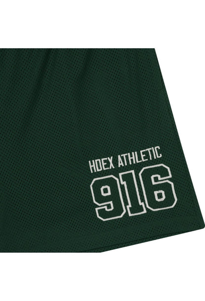 HDEX Celana Korea Olahraga 916 Solid Mesh Shorts Green Pria Fitness