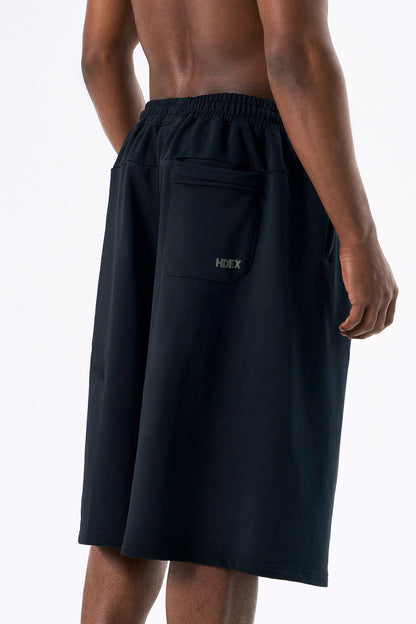 HDEX Classic Pintuck Sweat Shorts Black