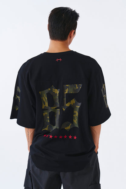 HDEX Camo Rugby Over Fit Short Sleeve Black