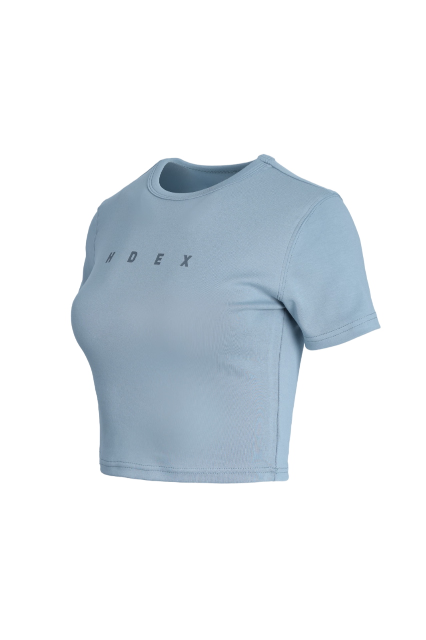 HDEX Mond Relax Fit Crop T-shirt White