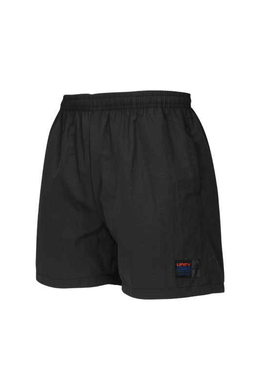 HDEX Metal Nylon Label Track Shorts Black