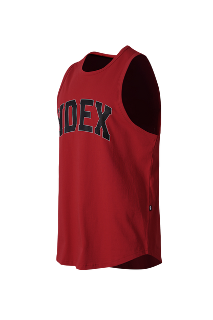 HDEX Baju Korea Olahraga Arch Logo Sleeveless Shirt Orange Pria Fitness