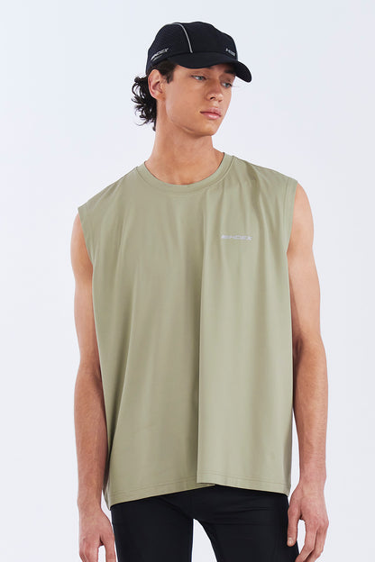 HDEX Baju Korea Olahraga Assist Lining Core Sleeveless Desert Pria Fitness