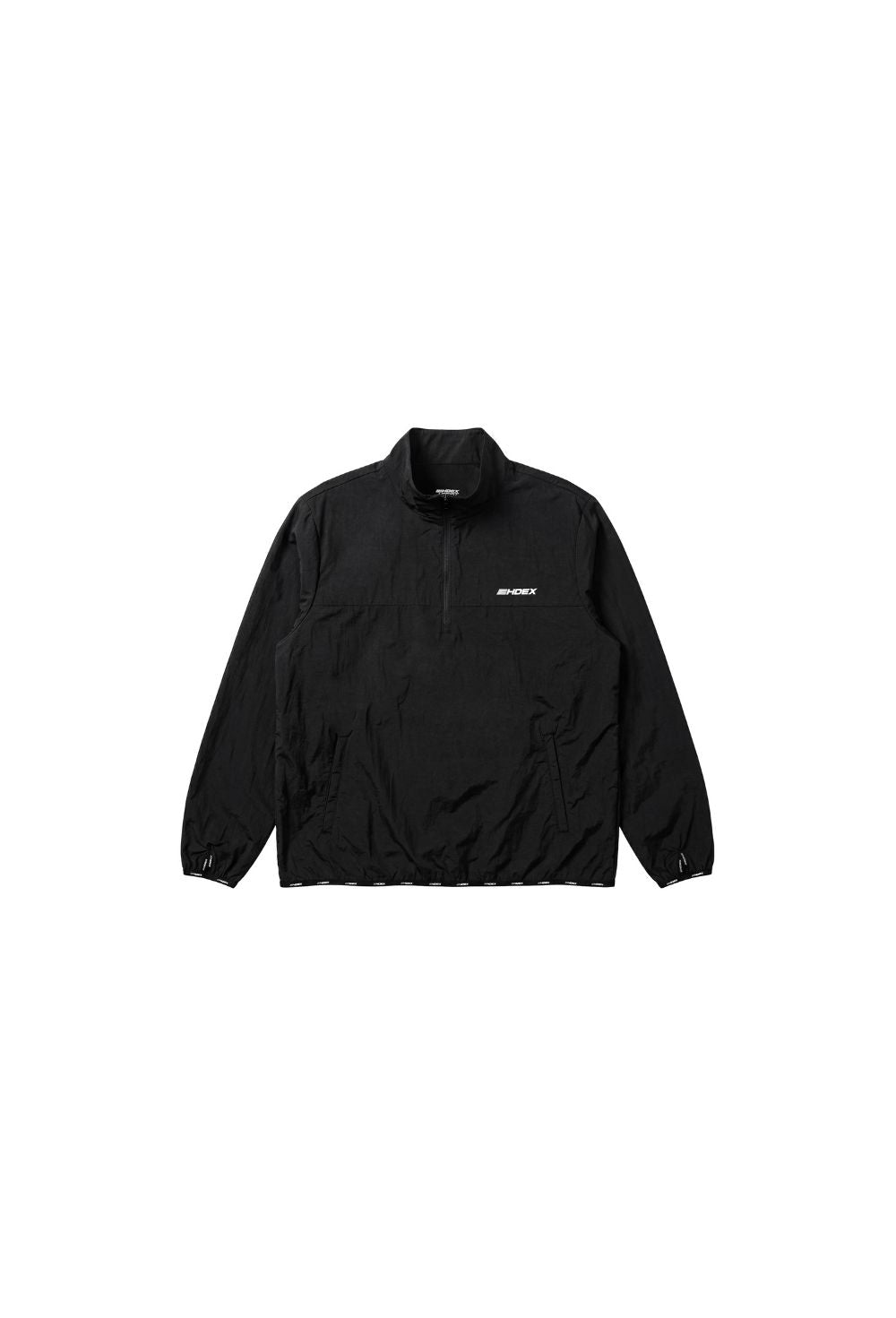 HDEX Baju Korea Olahraga Assist Lightweight Packable Half Zip-Up Black Pria Fitness