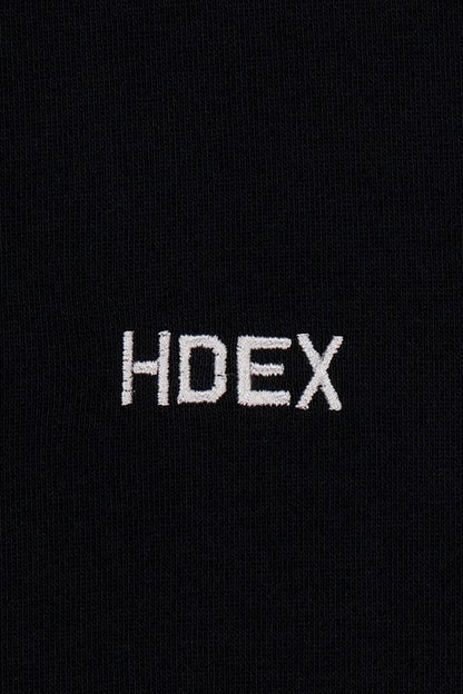 HDEX Baju Korea Olahraga Main Logo Track Jacket Black Jaket Pria Wanita Fitness