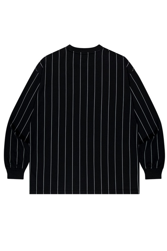 HDEX Baju Korea Olahraga Stripe Sports Long Sleeve Black Jaket Pria Fitness