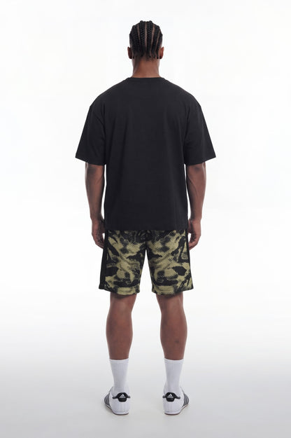 HDEX Baju Korea Olahraga Core Sorona Mesh Short Sleeve Black Pria Fitness