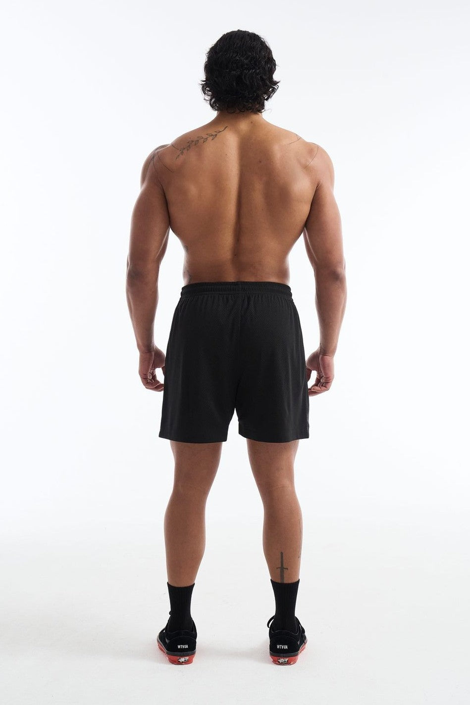 HDEX Celana Korea Olahraga 916 Solid Mesh Shorts Black Pria Fitness