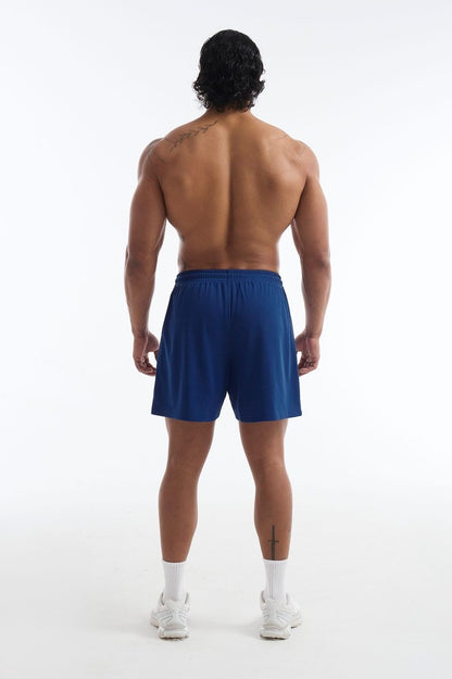 HDEX Celana Korea Olahraga 916 Solid Mesh Shorts Blue Pria Fitness