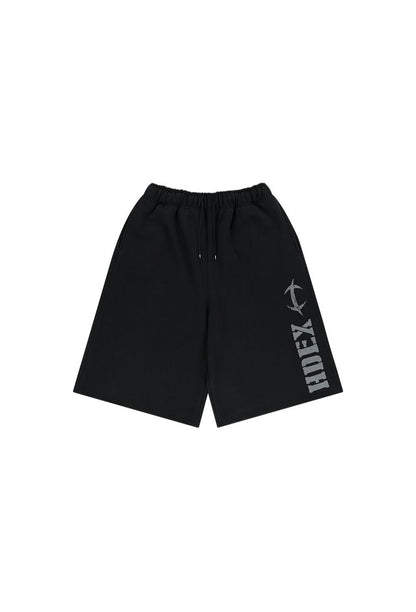 HDEX Celana Korea Olahraga Break Main Logo Bermuda Shorts Black Pria Fitness