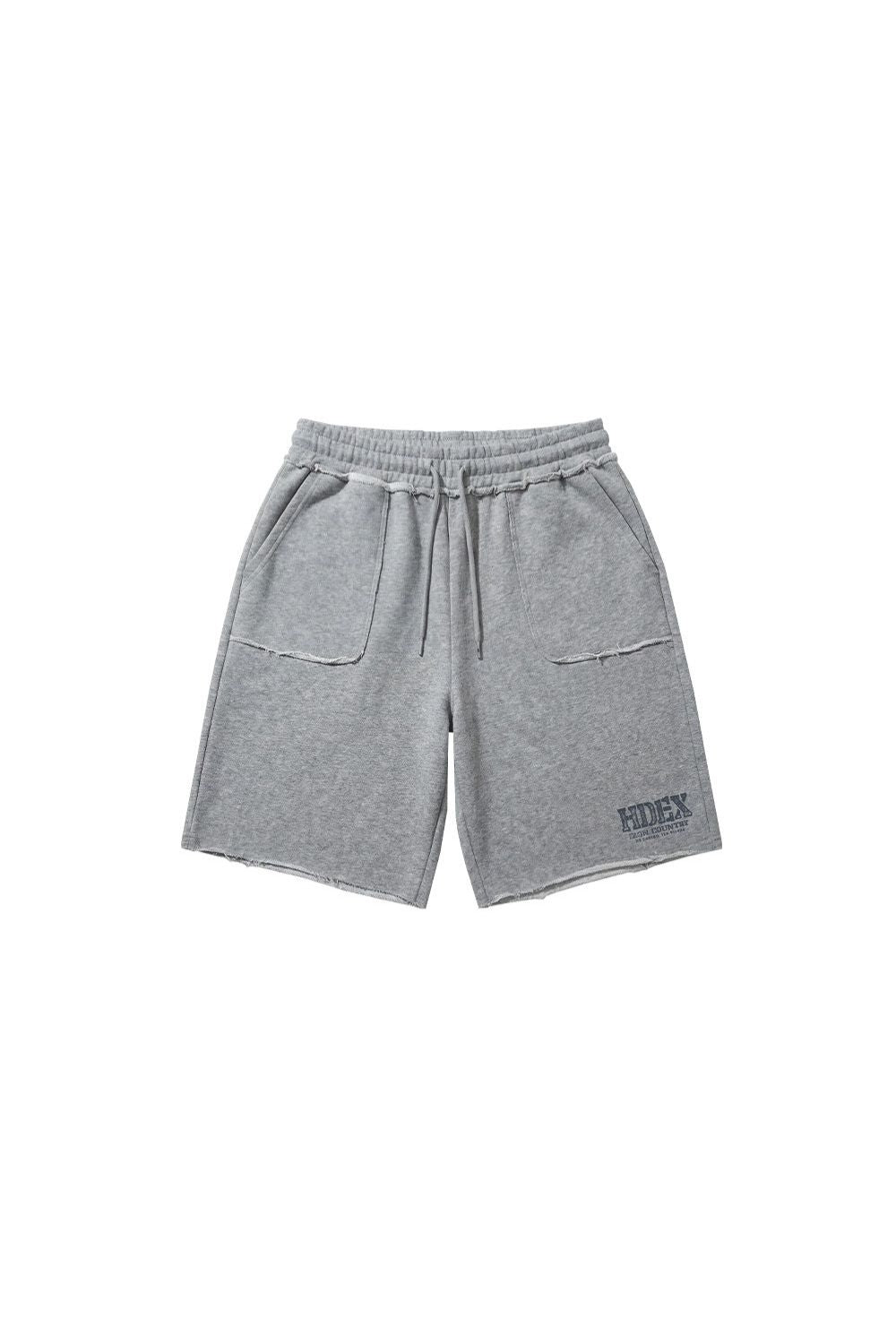 HDEX Celana Korea Olahraga Core Cut-Off Bermuda Sweat Shorts Melange Gray Pria Fitness