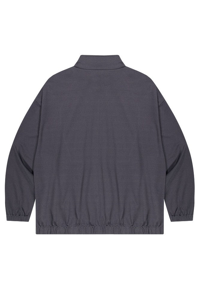 HDEX Baju Korea Olahraga Tape Mesh Track Jacket Charcoal Jaket Pria fitness