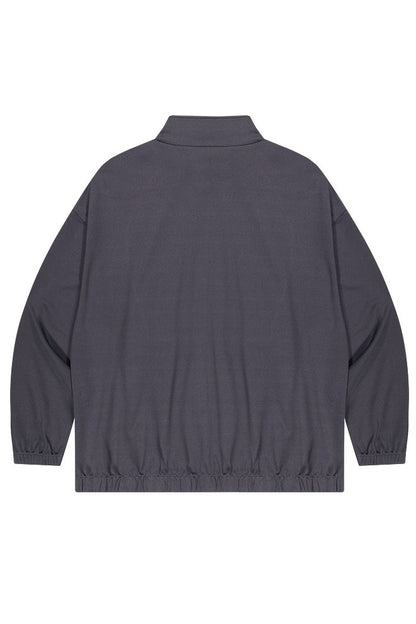 HDEX Baju Korea Olahraga Tape Mesh Track Jacket Charcoal Jaket Pria fitness