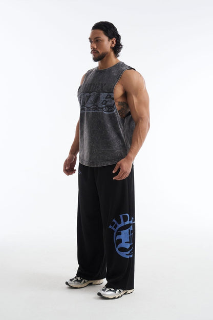 HDEX Baju Korea Olahraga Core Combi Faded Washing Sleeveless Charcoal Pria Fitness