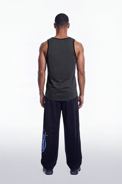 HDEX Baju Korea Olahraga Wizard Sleeveless Charcoal Pria Fitness