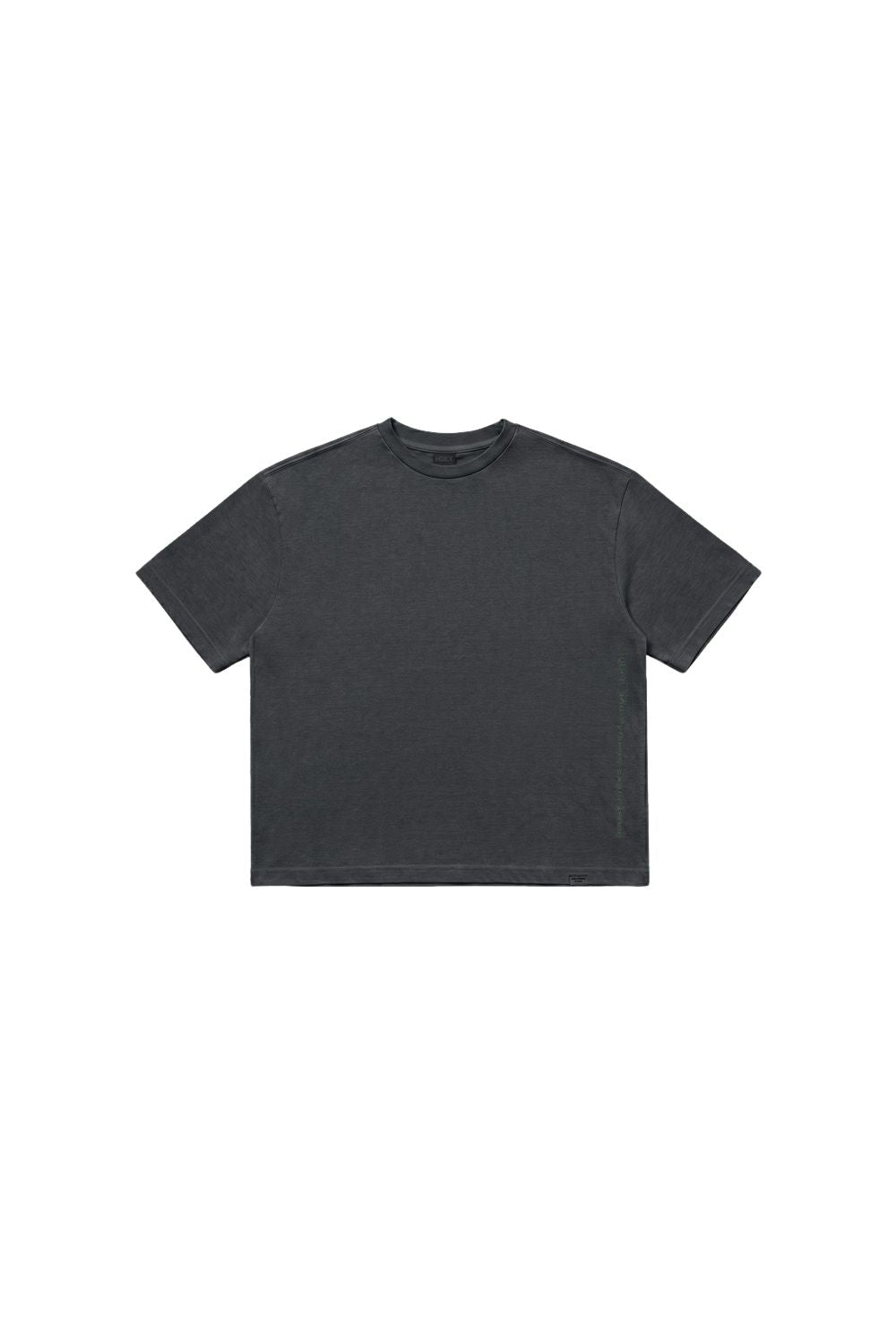 HDEX Baju Korea Olahraga Essential Pigment Short-Cut Sleeve Charcoal Pria Fitness