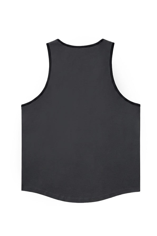 HDEX Baju Korea Olahraga Wizard Sleeveless Charcoal Pria Fitness