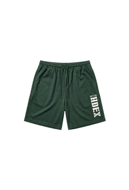 HDEX Celana Korea Olahraga Classic Pintuck Mesh Shorts Green Pria Fitness