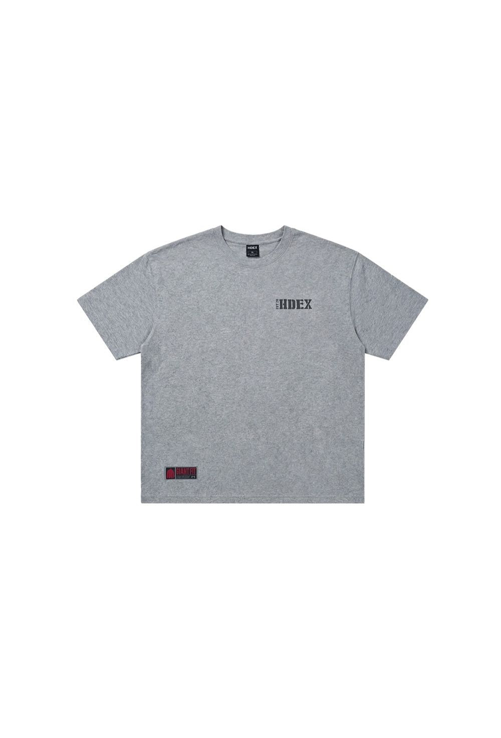 HDEX Baju Korea Olahraga Core Small Logo Giant Fit Short Sleeve Melange Gray Pria Fitness